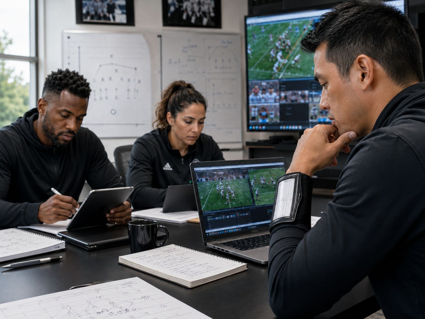 Coach research and tactical archiving for professional football programs